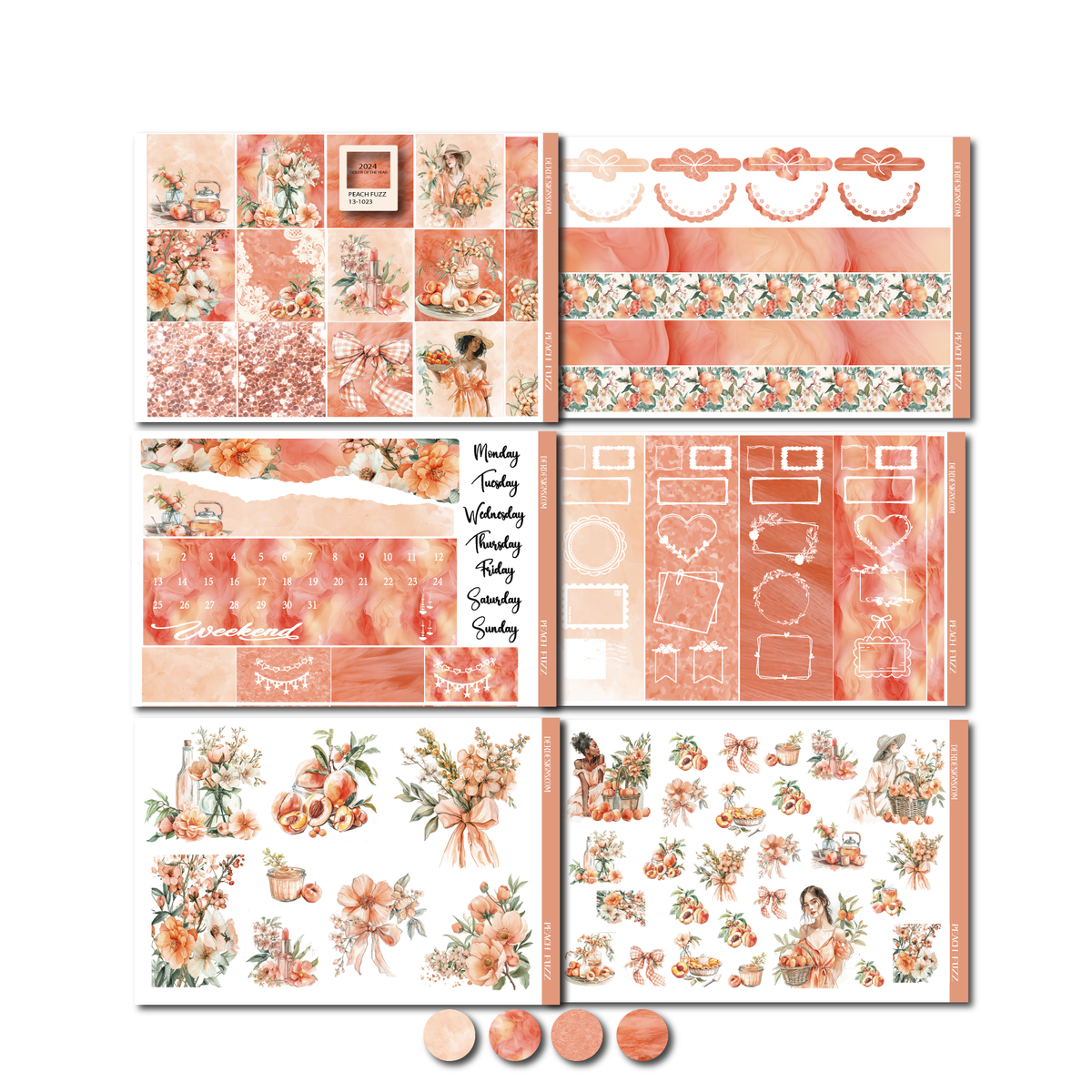 Mini Peach Journal Set