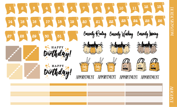 August Monthly Overview - Hobo Cousin - DEK Designs