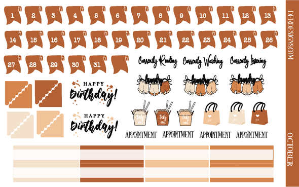 October Monthly Overview - Hobo Cousin - DEK Designs
