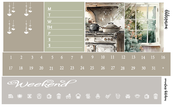 Country Kitchen -  Weekly Kit -  Free with $40 min. purchase Silver Holo Foil - DEK Designs