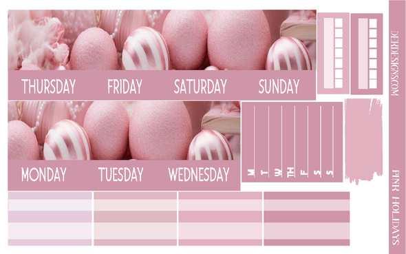 Pink Holidays - Hobo Cousin Weekly Overview - DEK Designs