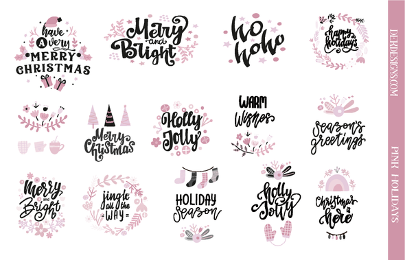 Pink Holidays -  Weekly Kit - DEK Designs