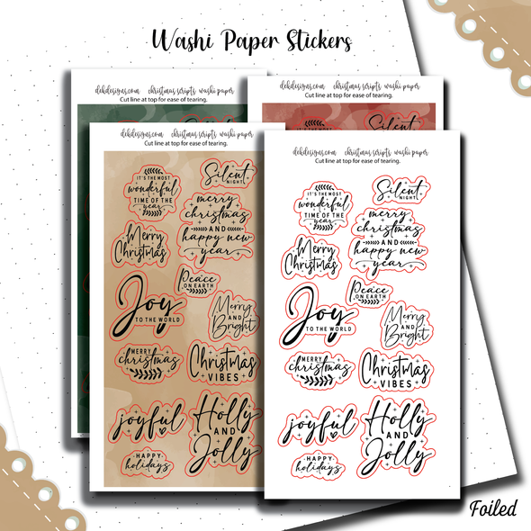 Washi Paper Christmas Scripts