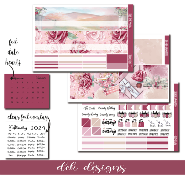 February Monthly Overview - EC, HP or A5W - DEK Designs
