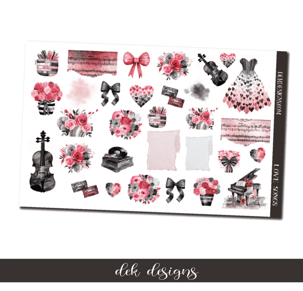 Love Songs - Deco/Fashion Sheet - DEK Designs