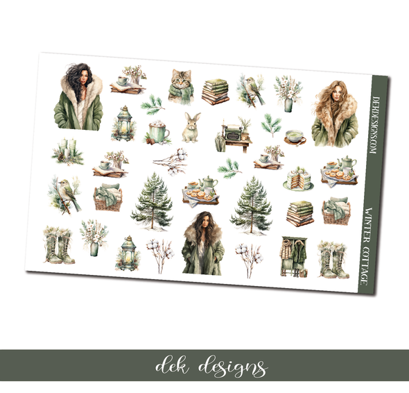 Winter Cottage - Deco/Fashion Sheet - DEK Designs