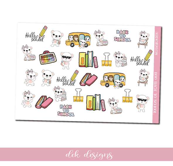 Boo Back To School - Deco/Fashion Sheet - DEK Designs