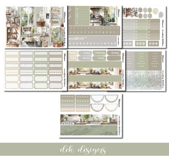 Country Kitchen -  Weekly Kit -  Free with $40 min. purchase Silver Holo Foil - DEK Designs