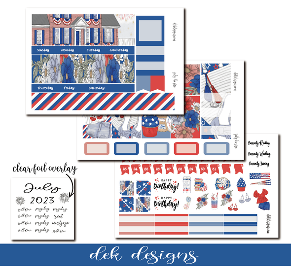 July Monthly Overview - B6 - DEK Designs