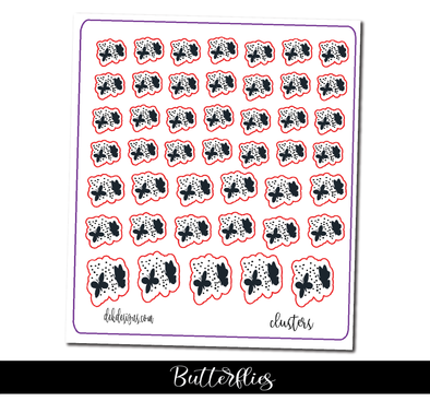 Clusters Butterflies Various Sizes - Underlays/Overlays - DEK Designs