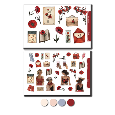Poppies - Deco/Fashion Sheet - DEK Designs