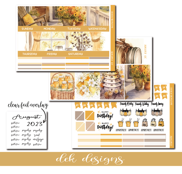 August Monthly Overview - DEK Designs