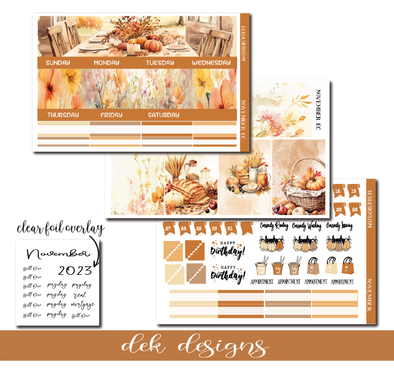 November Monthly Overview - DEK Designs