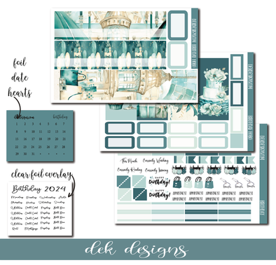 Birthday Teal Monthly Overview - Hobo Cousin - DEK Designs
