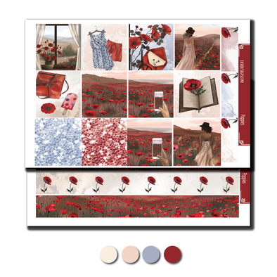 Poppies - Hobo/Journal Kit - DEK Designs