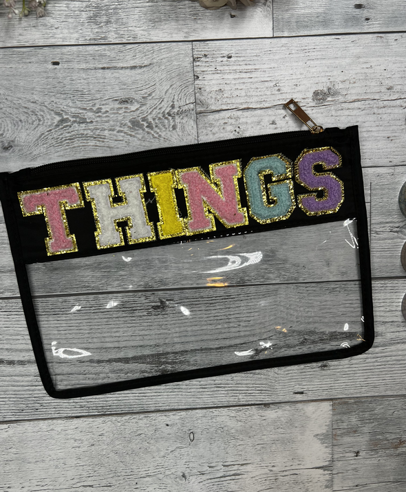 "Things" Transparent Pencil Case - DEK Designs