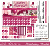 Birthday Monthly Overview - DEK Designs